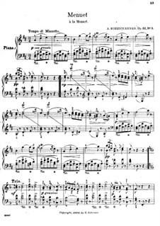 Scènes enfantines, Op.22: No.5 Minuet à la Mozart by Arseny Koreshchenko