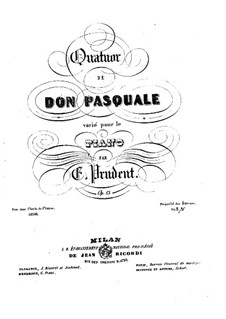 Variations on Quartet from 'Don Pasquale' by Donizetti, Op.13: Variations on Quartet from 'Don Pasquale' by Donizetti by Émile Prudent