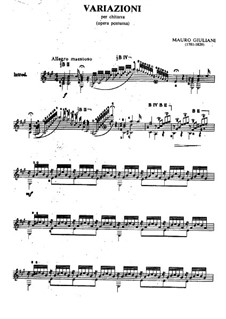 Variations for Guitar: Variations for Guitar by Mauro Giuliani