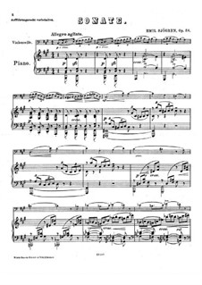 Sonata for Cello and Piano in A Major, Op.58: Movement I by Emil Sjögren