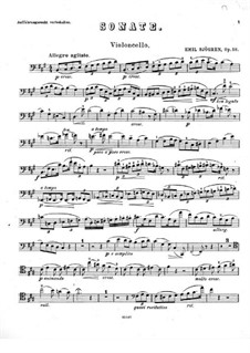 Sonata for Cello and Piano in A Major, Op.58: Solo part by Emil Sjögren