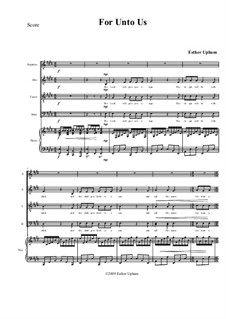 For Unto Us: Piano-vocal score by Esther Upham-Aluoch