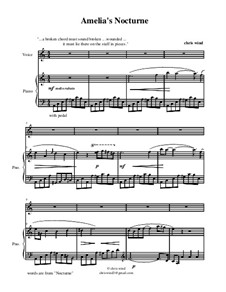 Amelia's Nocturne: Piano-Vocal Score by Chris Wind