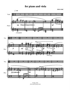 For piano and viola: Score by Chris Wind