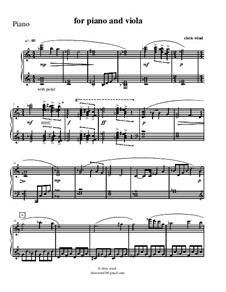 For piano and viola: Piano part by Chris Wind