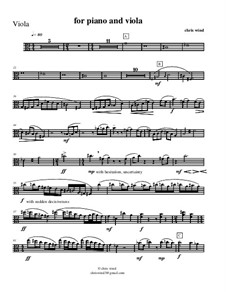 For piano and viola: Viola part by Chris Wind