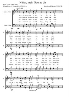 Nearer, My God, To Thee: Vocal score by Lowell Mason