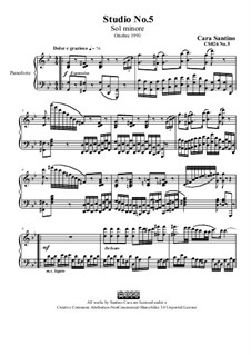 Studies for Piano, CS026 No.1-10: No.5 in sol minore by Santino Cara