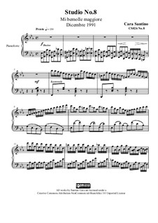 Studies for Piano, CS026 No.1-10: No.8 in mi bemolle maggiore by Santino Cara