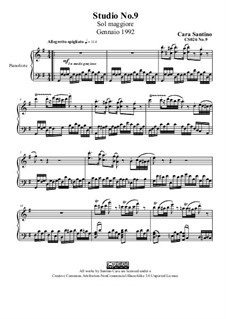 Studies for Piano, CS026 No.1-10: No.9 in sol maggiore by Santino Cara