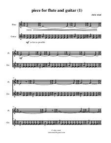 Piece for flute and guitar (1): Score by Chris Wind