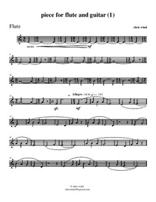 Piece for flute and guitar (1): Flute part by Chris Wind