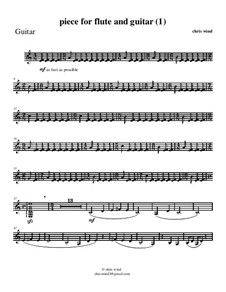 Piece for flute and guitar (1): Guitar part by Chris Wind