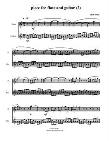 Piece for flute and guitar (2): Score by Chris Wind
