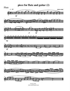 Piece for flute and guitar (2): Flute part by Chris Wind