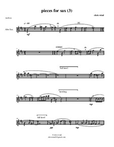 Pieces for sax: (3) with Wolves by Chris Wind