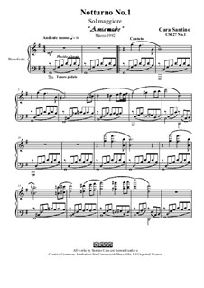 Notturno No.1 in sol maggiore per piano, CS027 No.1: Notturno No.1 in sol maggiore per piano by Santino Cara