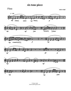 Six tone piece for flute and guitar: Flute part by Chris Wind