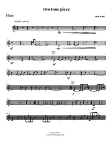 Two tone piece for flute and piano: Flute part by Chris Wind