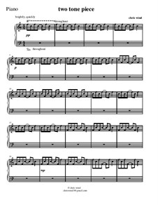 Two tone piece for flute and piano: Piano part by Chris Wind