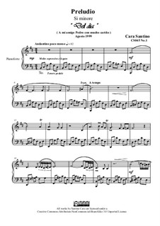 Preludio No.1 in si minore per piano, CS045 No.1: Preludio No.1 in si minore per piano by Santino Cara