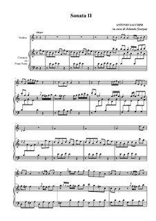 Sonata for Violin and Harpsichord (or Piano) No.2 in C Major: Sonata for Violin and Harpsichord (or Piano) No.2 in C Major by Antonio Sacchini