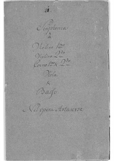 Artaserse. Overture: Artaserse. Overture by Paolo Scalabrini