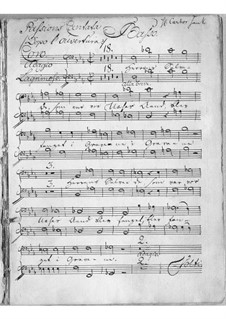 Sørge-Cantata: Bass part by Johann Adolph Scheibe