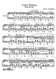 Eighteen Waltzes for Piano, Op.9a: Waltzes No.12, 14, 16, 1 by Franz Schubert