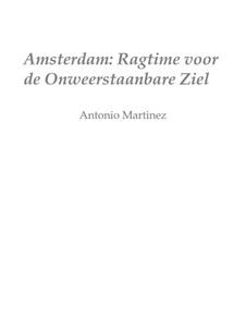 Rags of the Red-Light District, Nos.1-35, Op.2: No.4 Amsterdam: Ragtime for the Irresistible Soul by Antonio Martinez