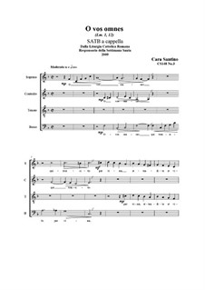 O vos omnes. SATB a cappella, CS148 No.3: O vos omnes. SATB a cappella by Santino Cara