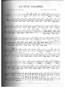 The Sicilian Vespers: Fragment for piano by Giuseppe Verdi