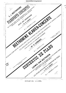 Concerto for Piano and Orchestra No.1, Op.15: Version for strings – parts by Ludwig van Beethoven