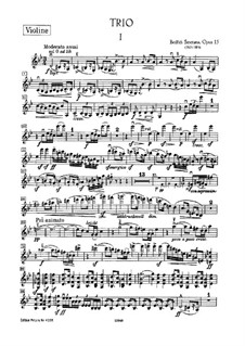 Piano Trio in G Minor, T.64 Op.15: Violin part by Bedřich Smetana