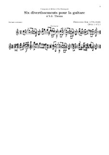 Six Divertissements, Op.1: Divertissement No.5 by Fernando Sor