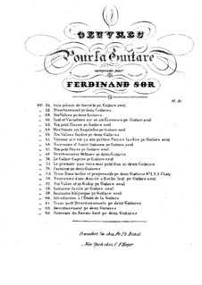 Six Bagatelles, Op.43: Complete set by Fernando Sor