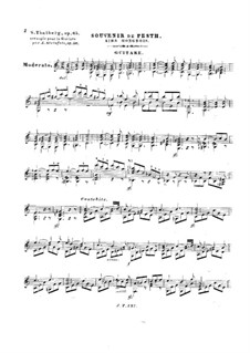 Souvenir de Pesth, Op.65: For guitar by Sigismond Thalberg