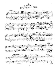 Concerto Grosso No.12 in B Minor, HWV 330: Piano score by Georg Friedrich Händel