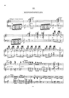 Faust Symphony, S.108: Movement III, for Piano by Franz Liszt