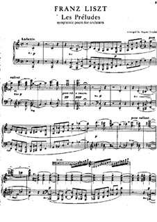 Symphonic Poem No.3 'Les préludes', for Piano, S.511a: For a single performer by Franz Liszt