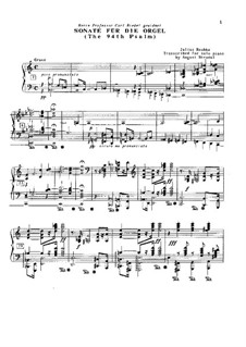 Psalm No.94. Sonata: For piano by Julius Reubke