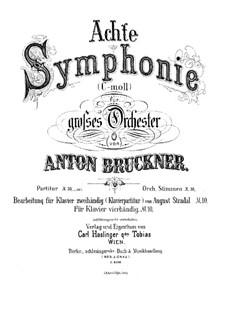 Symphony No.8 in C Minor, WAB 108: Movement I. Arrangement for piano by Anton Bruckner