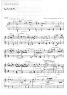 Twenty Mazurkas, Op.50: Mazurkas No.1-5 by Karol Szymanowski