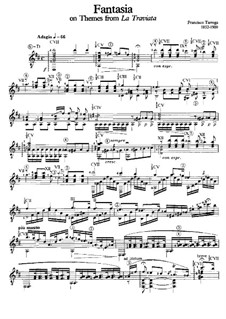 Fantasia on Themes from 'La Traviata' by Verdi: For guitar by Francisco Tárrega