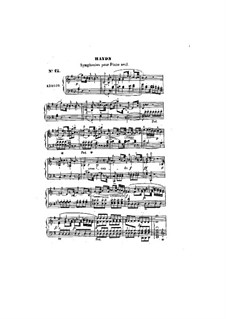 Symphony No.100 in G Major 'Militaire', Hob.I/100: Version for piano by Joseph Haydn