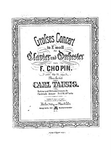 Complete Concerto: Version for piano by Frédéric Chopin