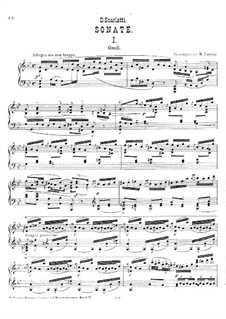 Sonata No.489 in G Minor, K.12 L.489 P.68: For piano (Version by Tausig) by Domenico Scarlatti