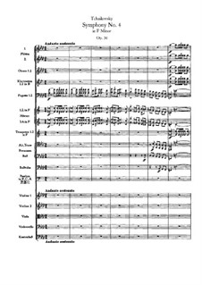 Symphony No.4 in F Minor, TH 27 Op.36: Full score by Pyotr Tchaikovsky
