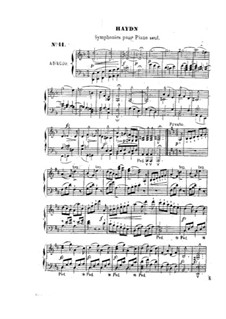 Symphony No.101 in D Major 'The Clock', Hob.I/101: Version for piano by Joseph Haydn