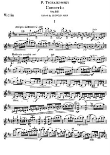Concerto for Violin and Orchestra in D Major, TH 59 Op.35: Solo part by Pyotr Tchaikovsky